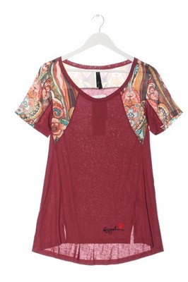 DESIGUAL Longshirt Damen Shirt Gr. DE 34 rot Casual-Look
