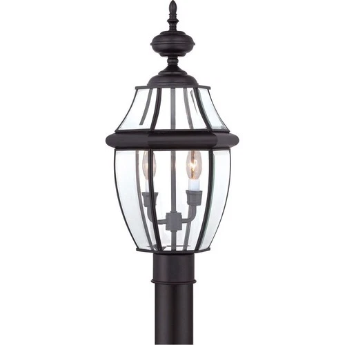 Newbury - 2 Light Large Post Lantern-Mystic Black Finish Outdoor Lantern Quoizel - Picture 7 of 8