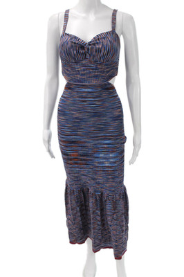 Jonathan Simkhai Womens Mermaid Sweetheart Midi Dress Multicolor Size XS