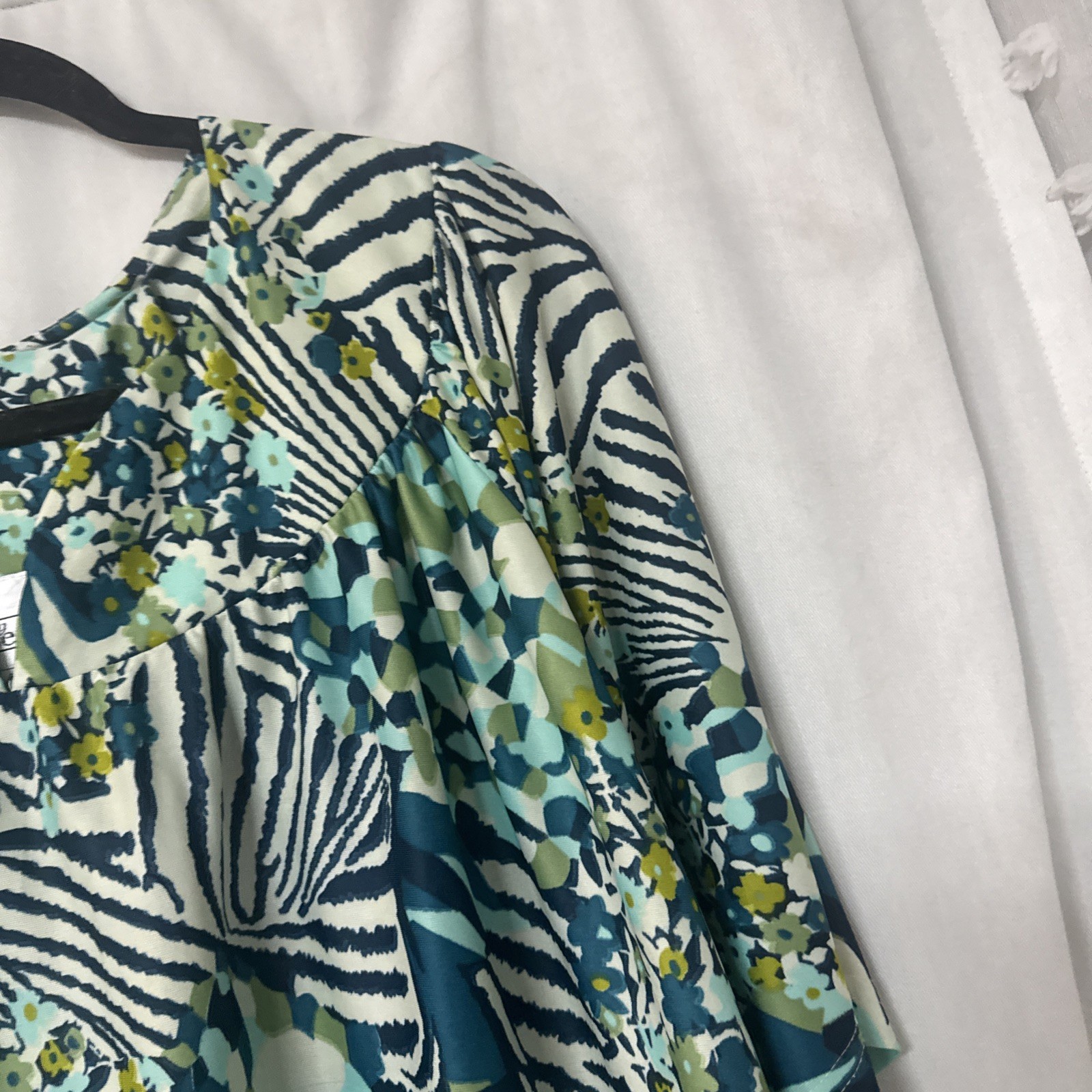 EASY ESSENTIALS Multicolored SS Pullover Nightgow… - image 4