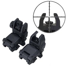 Folding Flip Up Sight Back Up Sights Set Front Rear for 20mm Picatinny Rail