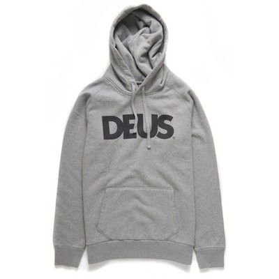 NWT Deus Ex Machina All Caps Hoodie Grey Mens M 100% Organic Cotton