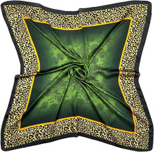 Silk Like Head Scarf for Women - Satin Large Hair Scarves - 35" Square Silk Hair