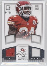 2013 National Treasures Rookie NFL Gear Materials Quad 84/99 Knile Davis #19 5x8