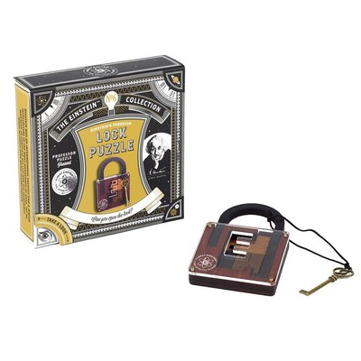The Einstein Collection Lock Puzzle - Tricky padlock brain game - 3D Brain Tease