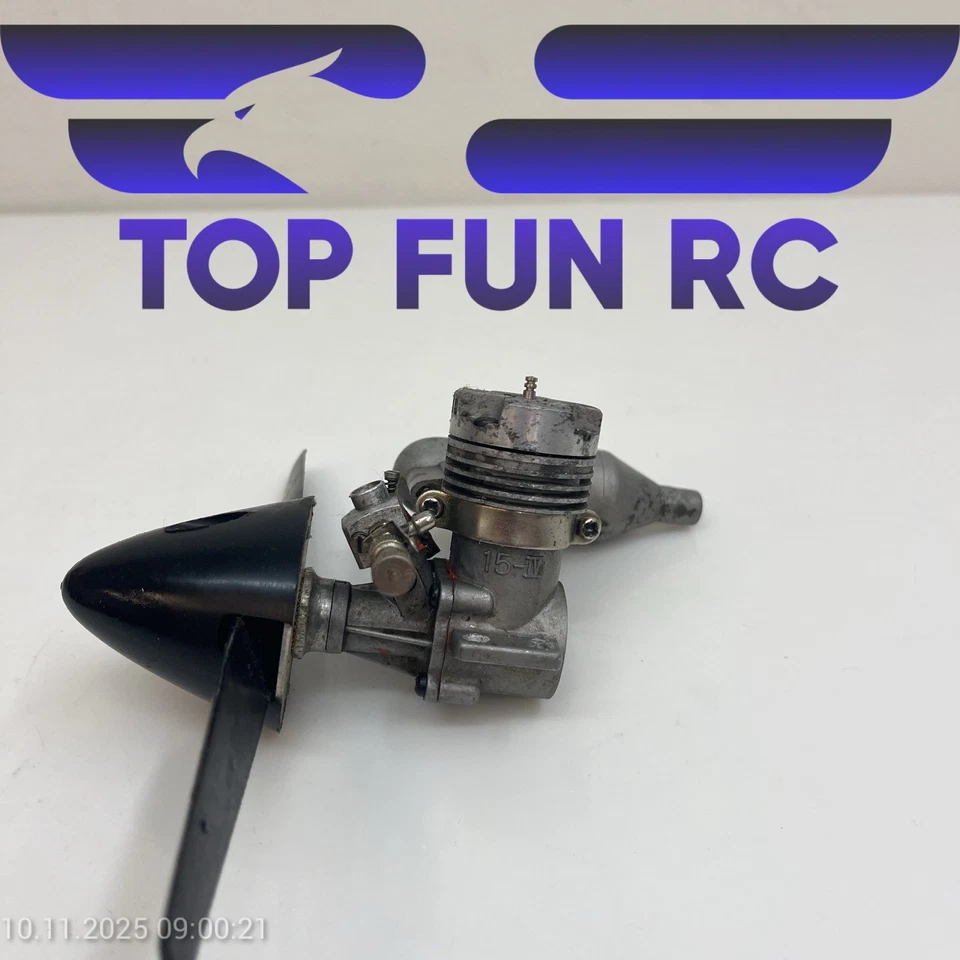 ENYA 15-IV 2-STROKE MODEL AIRPLANE ENGINE MUFFLER & SPINNER - Image 2 of 4