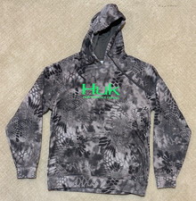 HUK Performance Fishing Gear Hoodie Size M Mens Gray Polyester Fleece