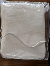 Cortina apagada cenefa de vieira de lino Evelyn POTTERY BARN-44x96"-blanca-CAJA ABIERTA