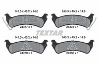 Textar Bremsbelagsatz, Scheibenbremse Hinterachse FüR Ford USA