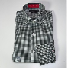 Tommy Hilfiger Men's Flex Regular Fit Twill Dress Shirt, Hunter Green 14.5 32/33