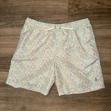 Polo Ralph Lauren Floral Swim Trunks Mint Green Boys XL 18-20