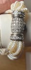 NATURAL DIAMONDS, SAPPHIRE, 14 STRAND FRESH WATER PEARL BRACELET — photo 8