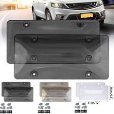 2pcs 12.2 X 6.3 Car License Plate Covers Auto Tag Shield Protector Front Rear 2pcs 12.2 X 6.3 Car License Plate Covers Auto Tag Shield Protector Front Rear