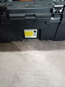 Plano 27.4 gallon storage tote with wheels