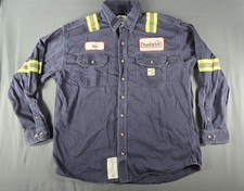 Carhartt FR Flame Resistant Men's XLarge Blue Button Down Shirt CAT2 NFPA 2112