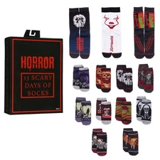 Horror Movies 13 Scary Days Of  Socks Ankles And Crews Gift Box Set