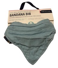 Le Bebe Bandana Bib Muslin Lagoon Adjustable Sizing Blue