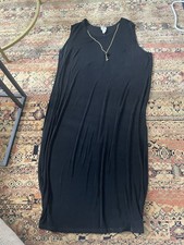 Vintage R & M Richards By Karen Kwong Size 34W Evening Dress Black With Necklace