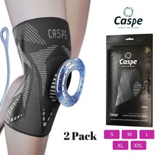 Caspe 2 Pack Knee Brace Knee Joint Brace Support Arthritis Relief Gifts for Men
