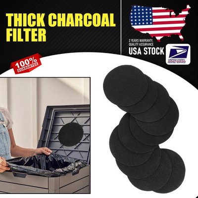 10 Pcs Kitchen Compost Bin Charcoal Filter Ceramic Pail Activated Carbon Filter