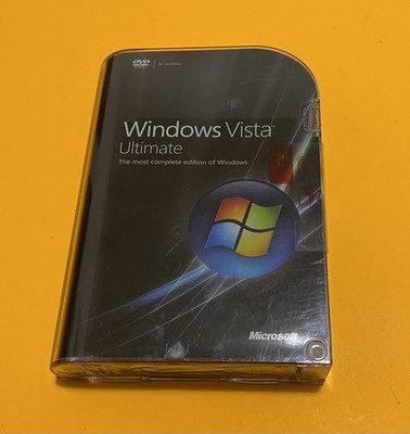Microsoft Windows Vista Ultimate Full 32 Bit & 64 Bit DVDs =NEW SEALED BOX=