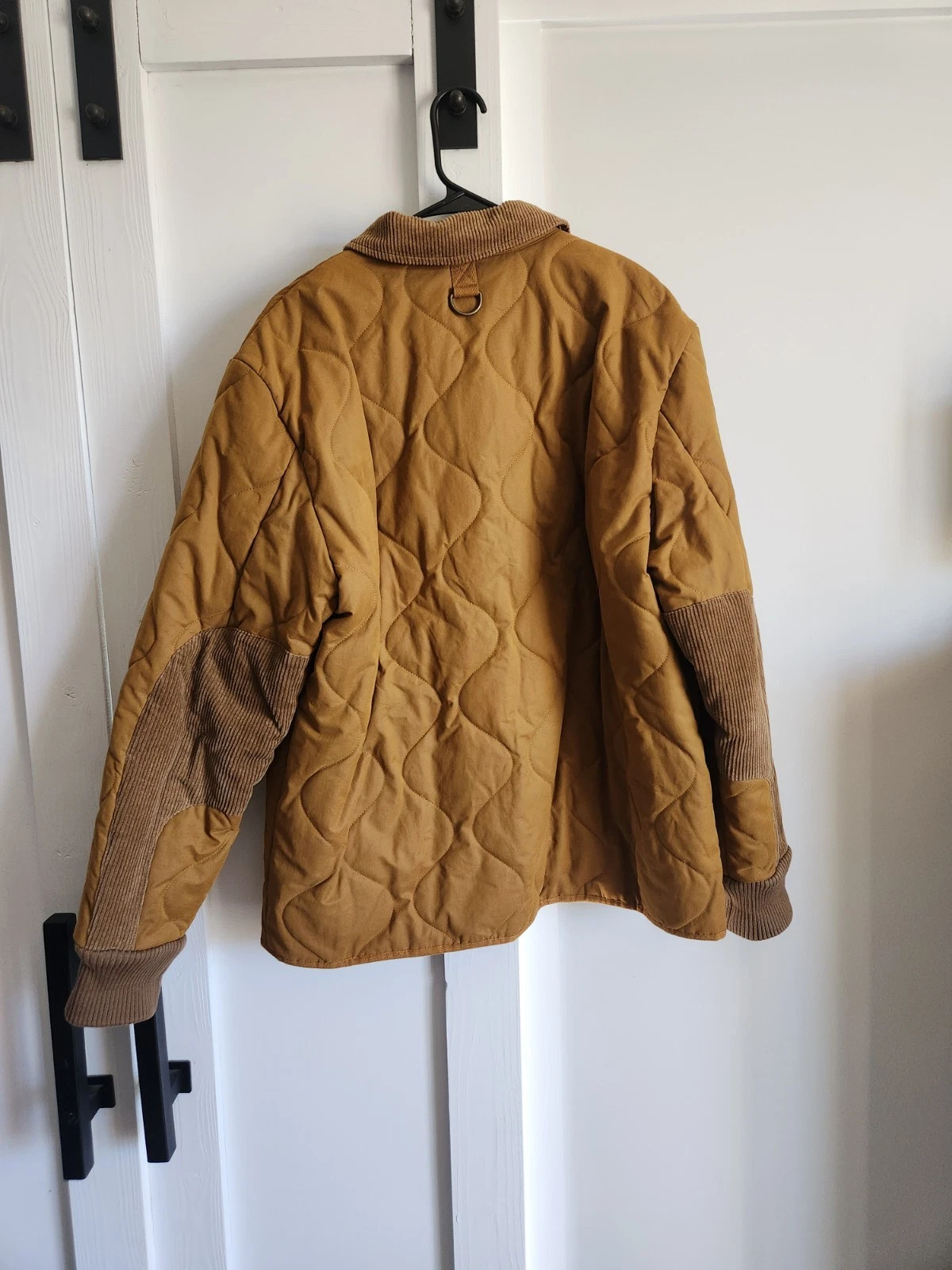 ALEX MILL Men’s Philip Jacket in Quilted Cotton Nylon Golden Khaki Color Size XL image 3