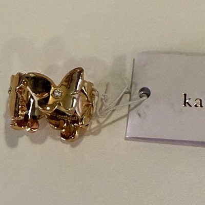 kate spade new york All Flutter Butterfly Ring Size 6 Gold NWT