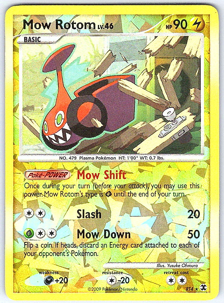 Mow Rotom RT4 Ultra Rare Reverse Holofoil Rising Rivals LP