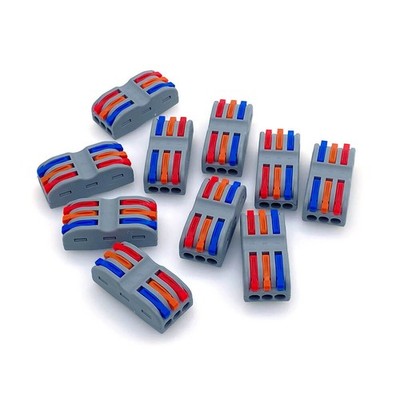 10PCS SPL-3 REUSABLE SPRING LEVER TERMINAL BLOCK ELECTRIC CABLE WIRE CONNECTOR