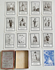 Antique 1895 Educational Card Game STRANGE PEOPLE - FIRESIDE GAME CO. 1100 2