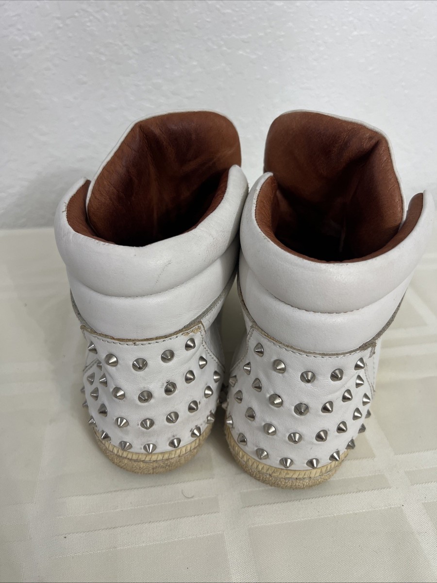Sandro Paris Studded Leather High Top Sneakers EU 40 US 9 9.5 Made in Portugal View 4
