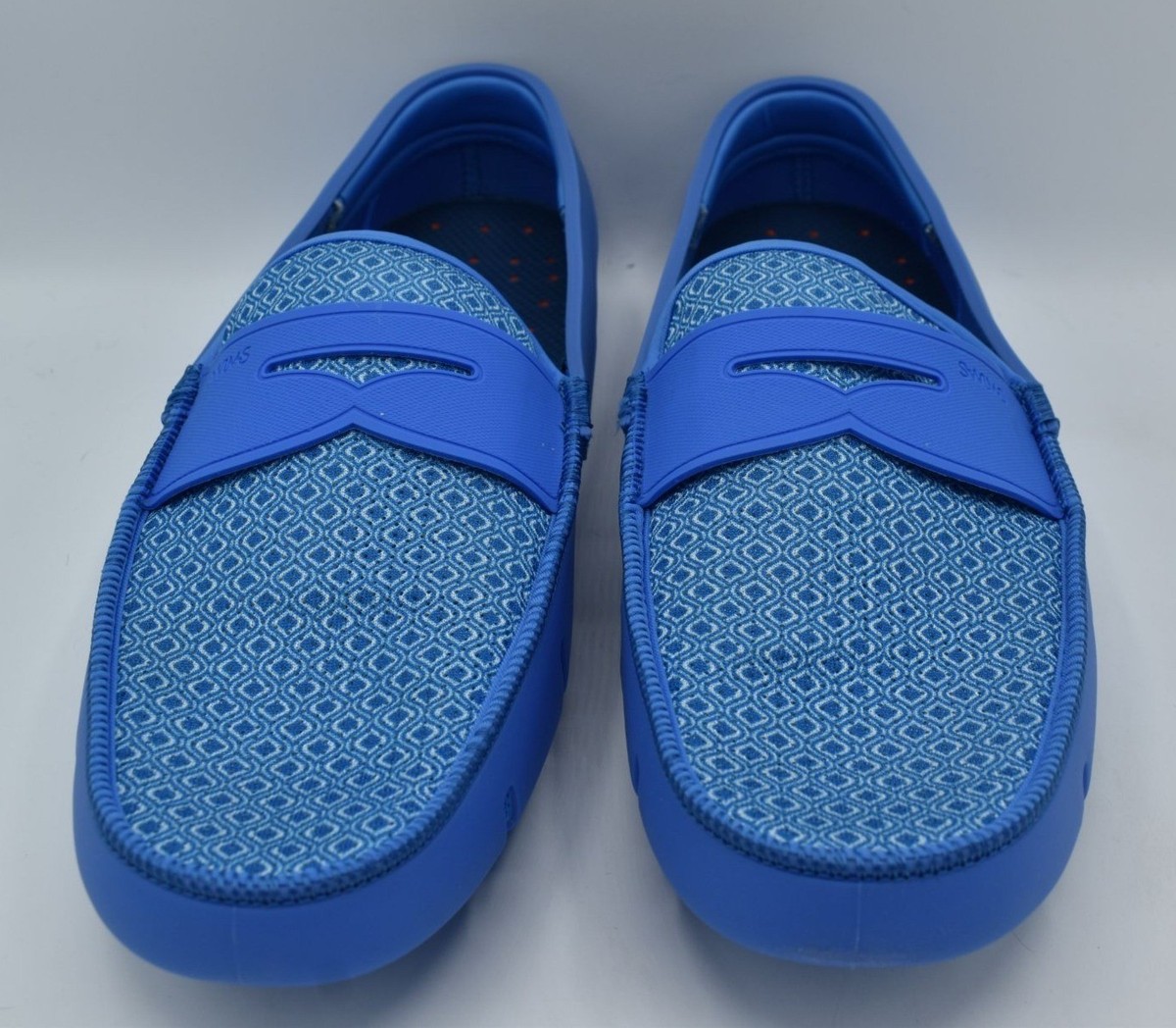 SWIMS Mens Size 15 Printed Slip On Sail Blue Penny Loafers  display picture 2