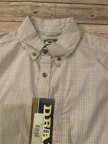 Drake Waterfowl Wingshooter’s Pink Plaid Short Sleeve Men’s Shirt S New W: Tags - Picture 2 of 6