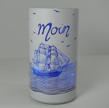Glas Windlicht Twinkle, MOIN Leuchtturm mit Segelschiffen, medium, HE 3564 Nr. 1