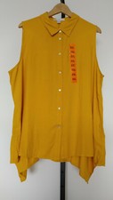 Women's Fever Sleeveless Tunic Blouse Mango Mojito  Size XXL