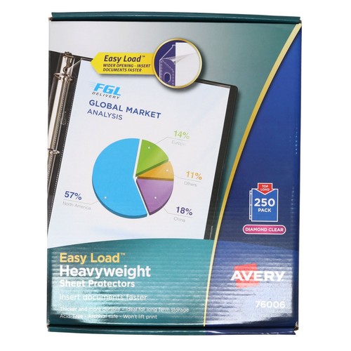 Avery Premium Heavyweight Clear Sheet Protectors (3-Packs of 250ct) - Picture 2 of 3