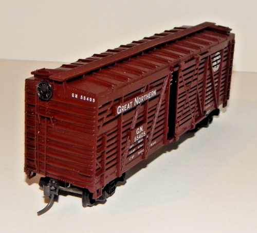 DR Athearn HO #1771 Great Northern 40' Stockcar #55405 Assembled Kit Kadees Used - Picture 3 of 7