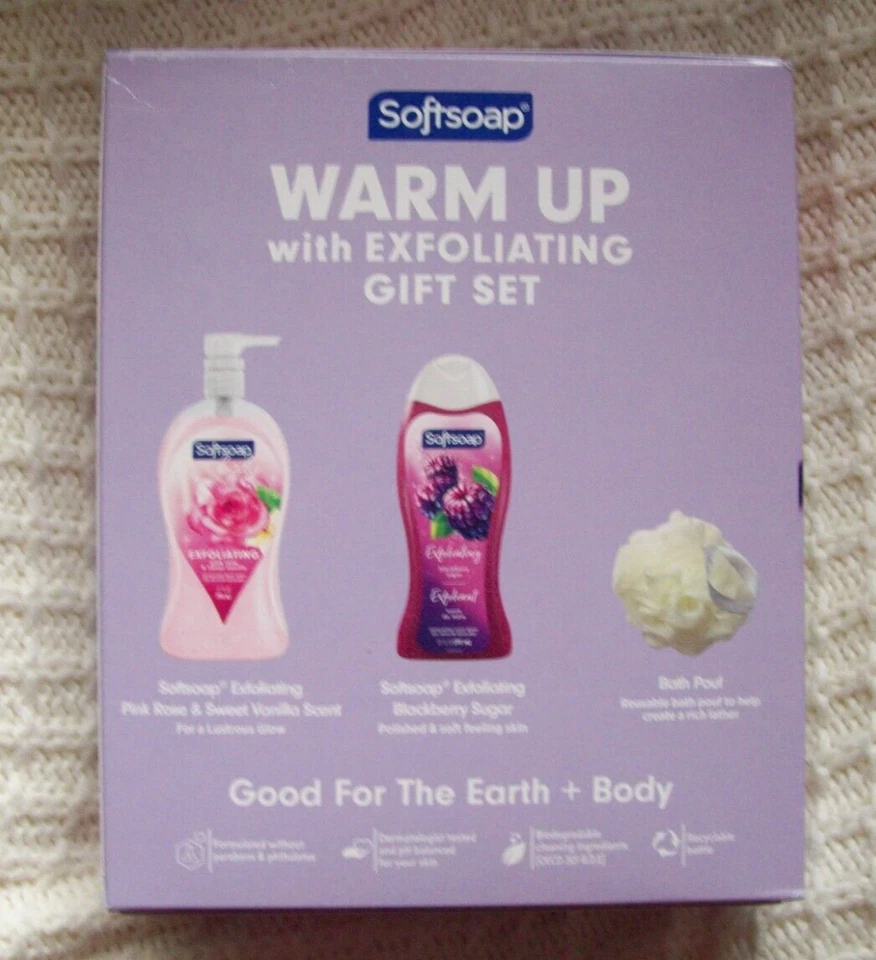 *NUEVO* Jabón blando 3 piezas calentamiento con juego de regalo exfoliante Foto 4 de 4