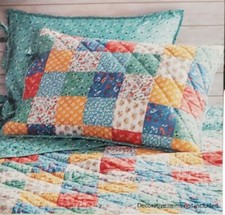 The Pioneer Woman Quilt Shams Set Standard Size Floral Patch 20 x26 NWT