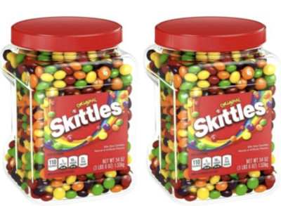 2 Pack Skittles Original Fruity Candy Jar 54 oz each