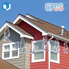 6PCS Bird Repellent Spiral Garden Hanging Reflective Woodpecker Deterrent Device