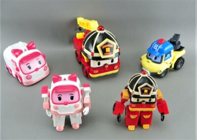 Silverlit ROBOCAR POLI Transformers Korean Anime Children's TV Toy Robot lot 5