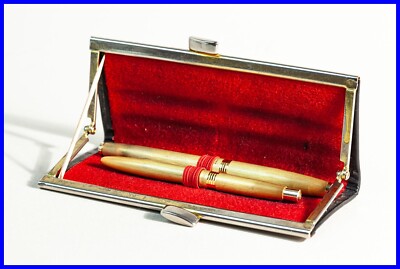 1970s Senator Germany Writing Set Cartridges Fountain Pen Ballpoint Pen, Case.