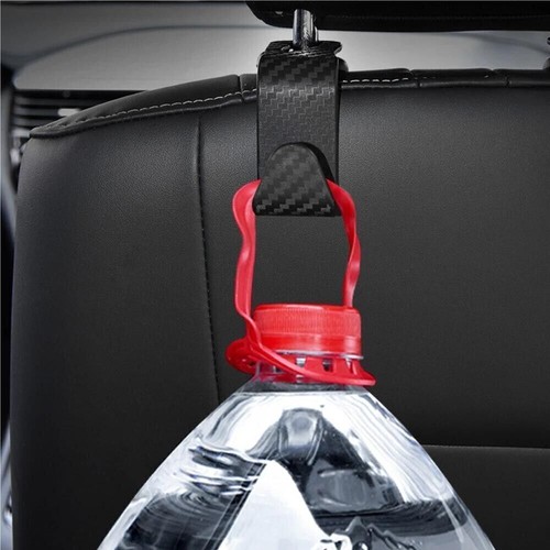 4Pcs Black Seat Organizer Holder Headrest Handbag Hook Powerful Storage Hanger - Picture 9 of 10