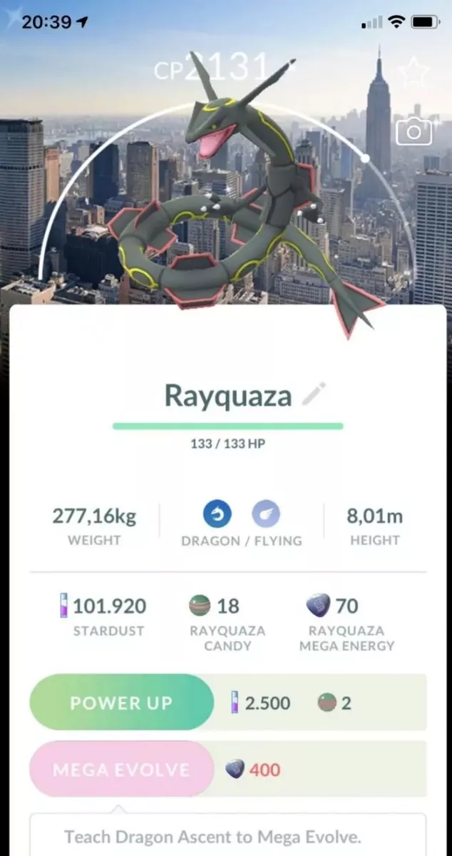 Pokémon GO Shiny Rayquaza - Mini Account (Read Describe) - PoGoFighter