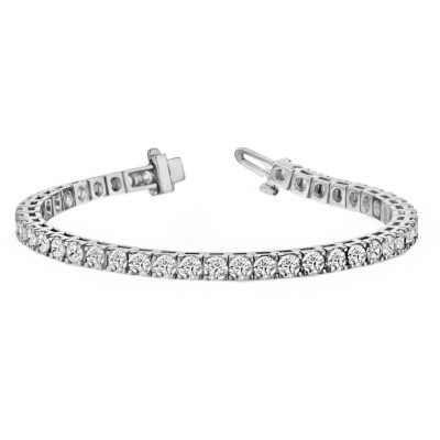 Lab Created Diamond 7'' Classic Tennis Bracelet 14k White or Yellow Gold