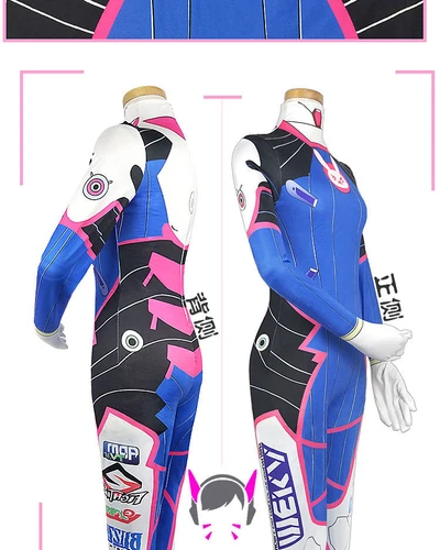 NEW OW Overwatch Game DVA Cosplay Costume D.va Jumpsuit Halloween Suit Outfits - Picture 3 of 5