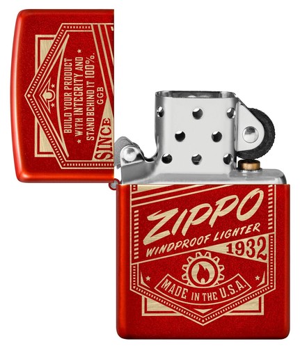 Zippo It Works Design Metallic Red 48620 - Picture 5 of 6