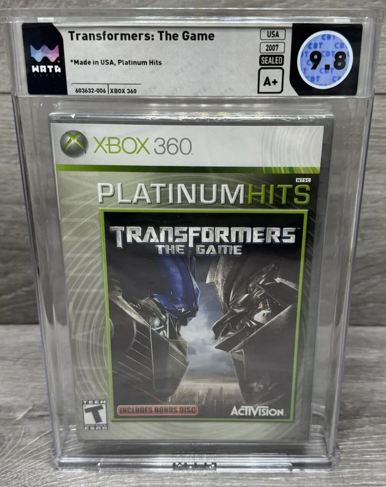 9.8 A+ TOP POP! Transformers The Game Platinum Hits WATA GRADED CGC VGA Xbox 360 - Image 3 of 4