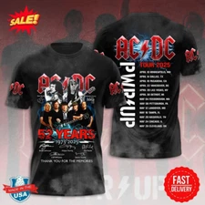 AC DC 3D Shirt Tour All Size, best gift D791